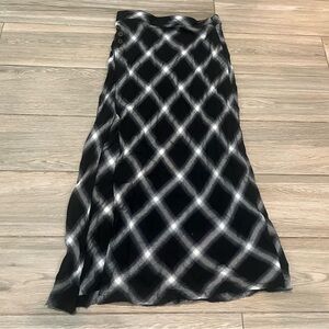 DISTURBIA Black Plaid Maxi Skirt